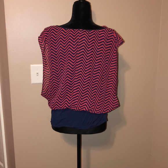 Chevron Cowl Neck Blouse - Picture 3 of 3